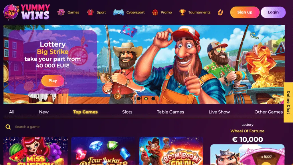 yummy wins casino homepage