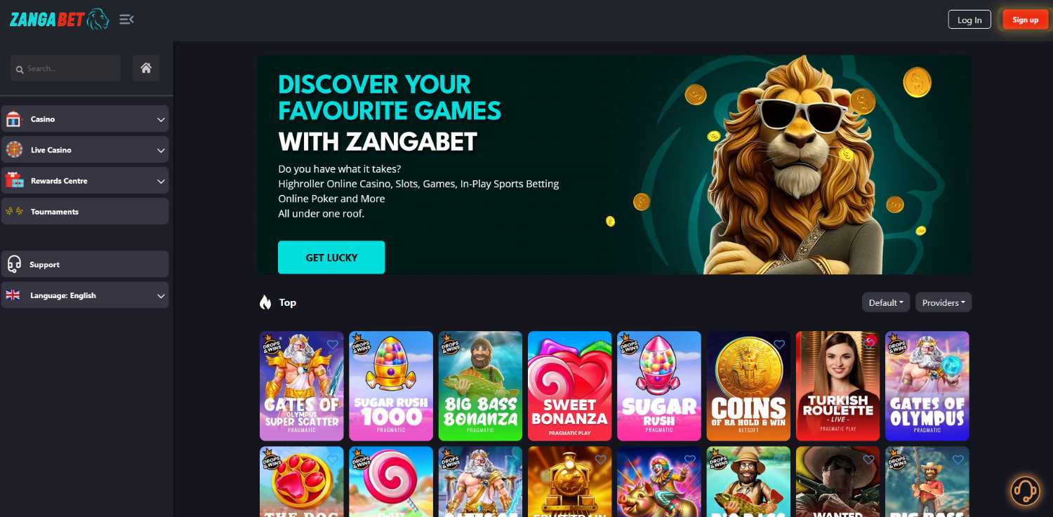 zangabet homepage