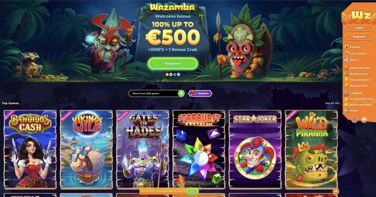 Wazamba Homepage