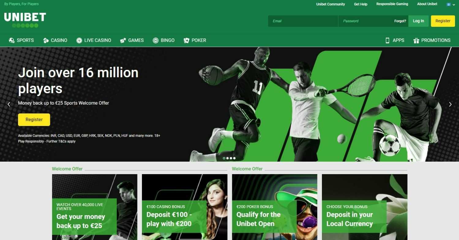 Unibet Casino Homepage
