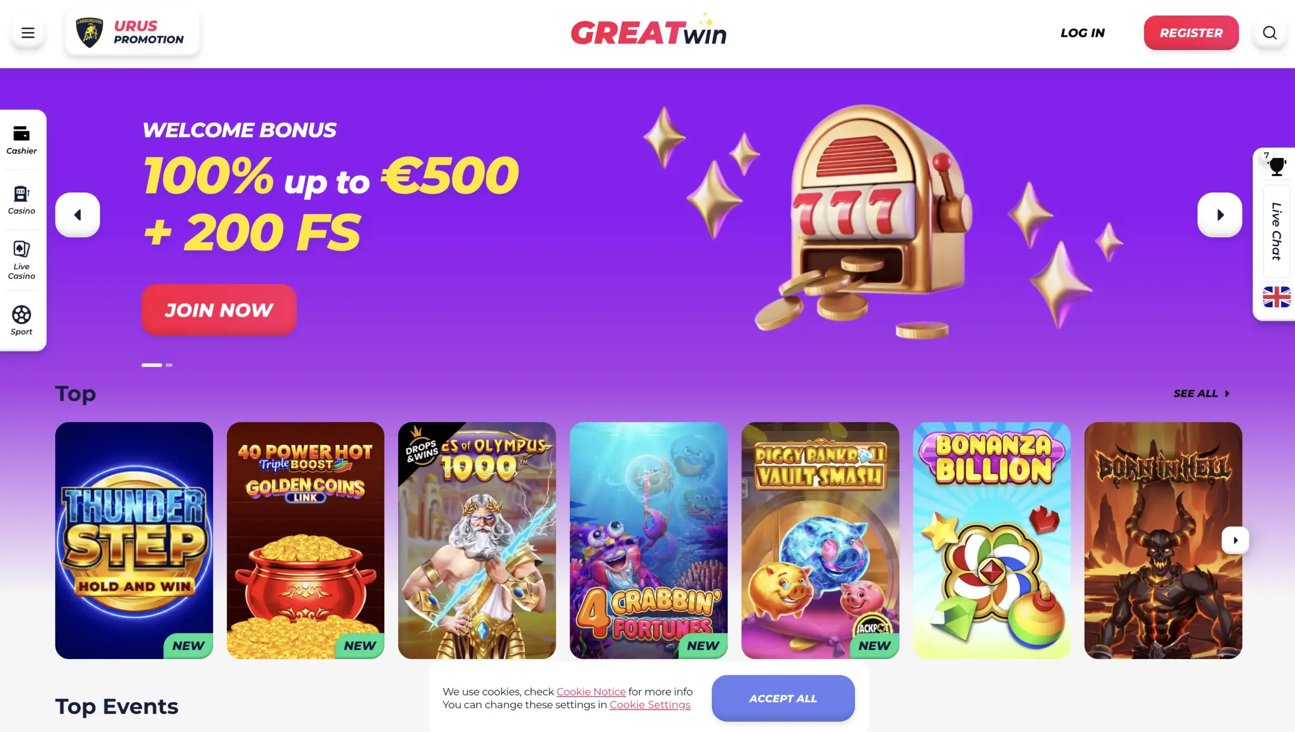 GreatWin Homepage