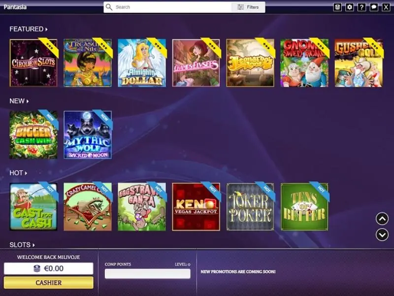 pantasia casino