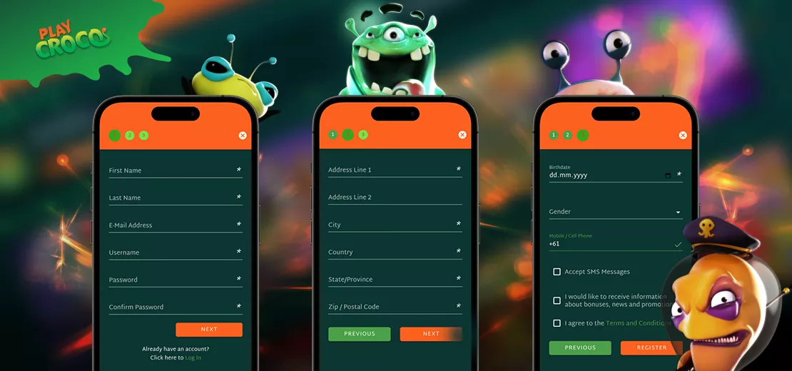 PlayCroco casino homepage