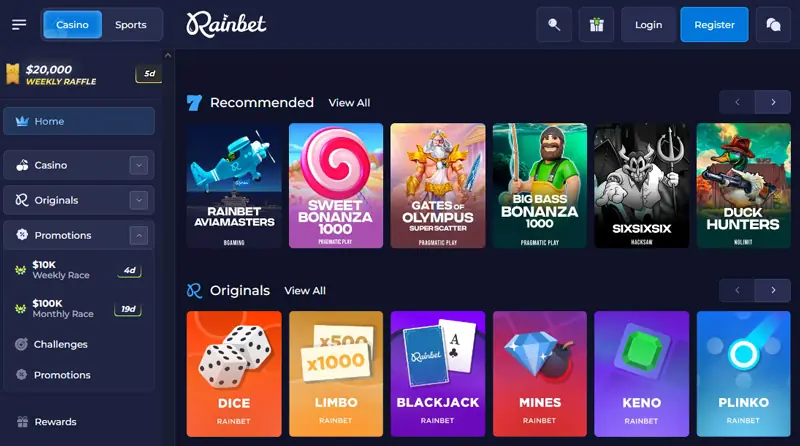 Rainbet homepage Rainbet homepage