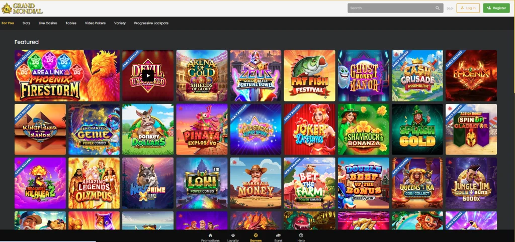 grand mondial casino homepage