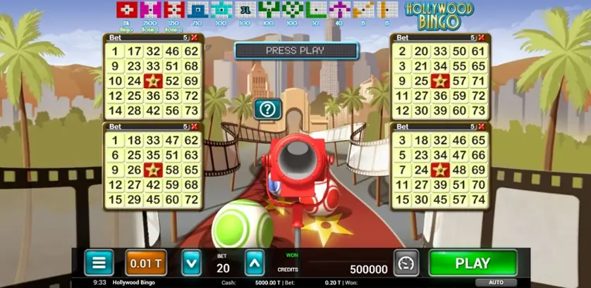 hollywood bingo homepage