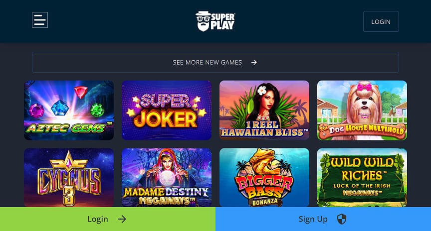 mr superplay casino homepage
