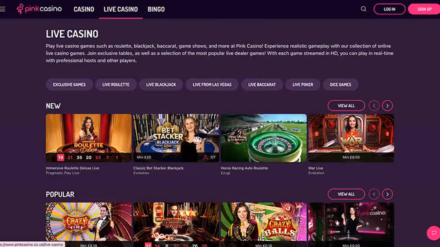 pinkcasino homepage