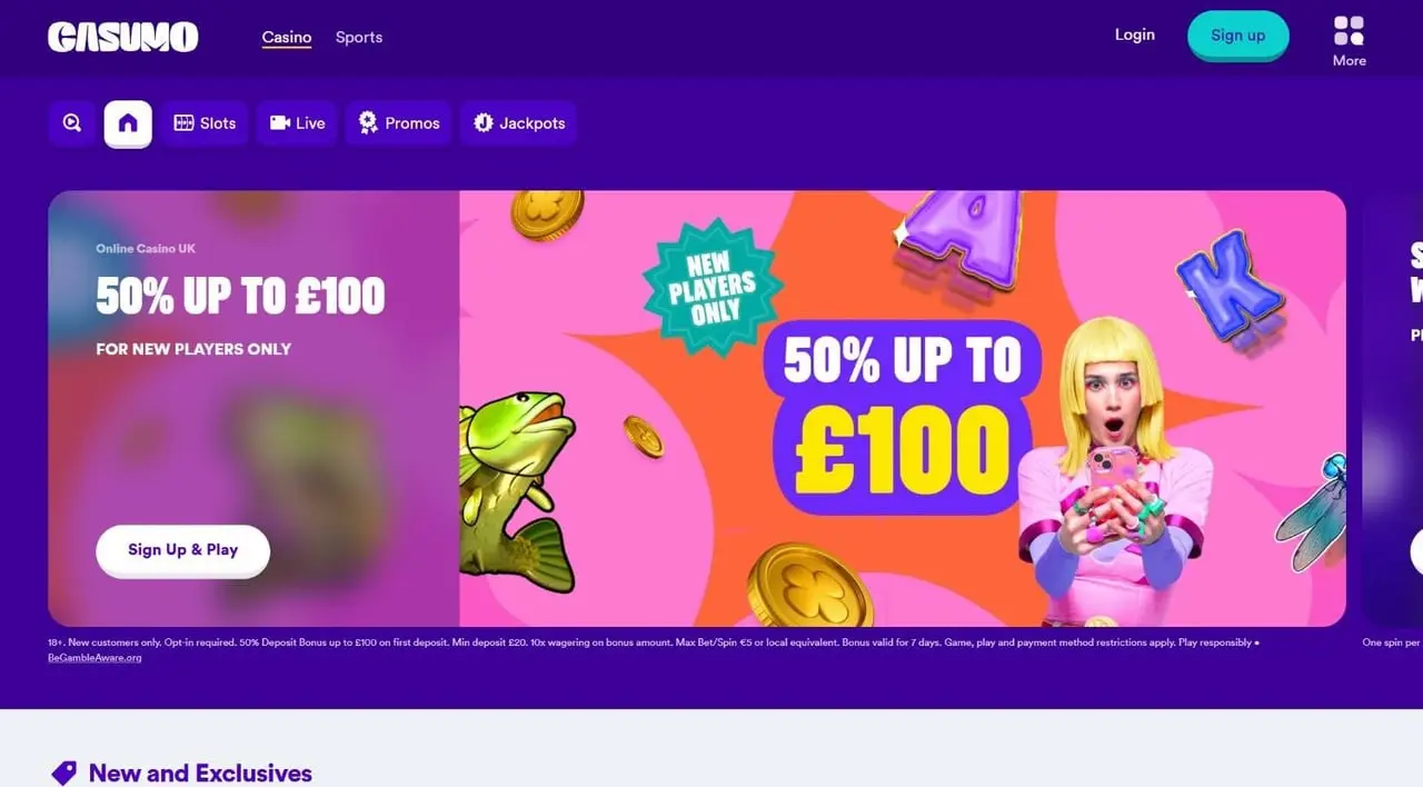 Casumo Homepage