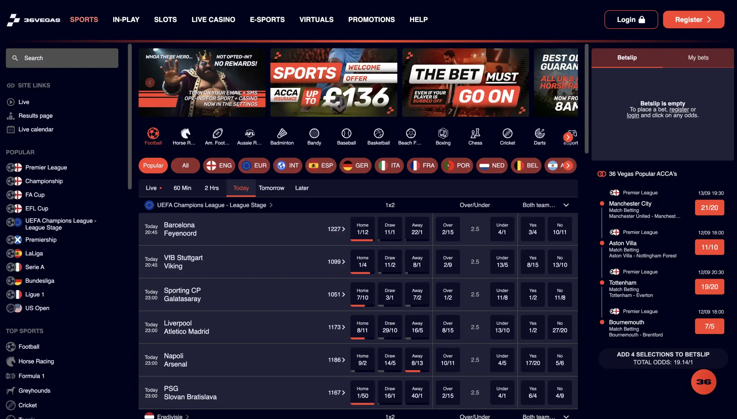 36Vegas Homepage