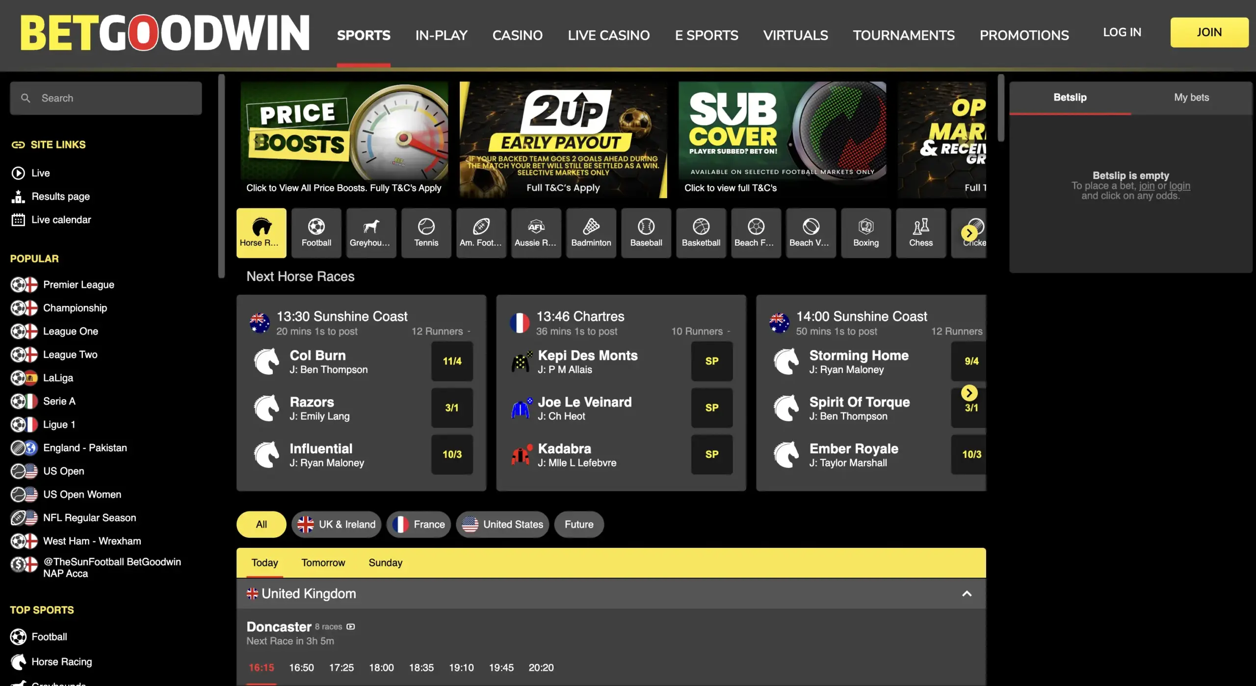 BetGoodwin Homepage