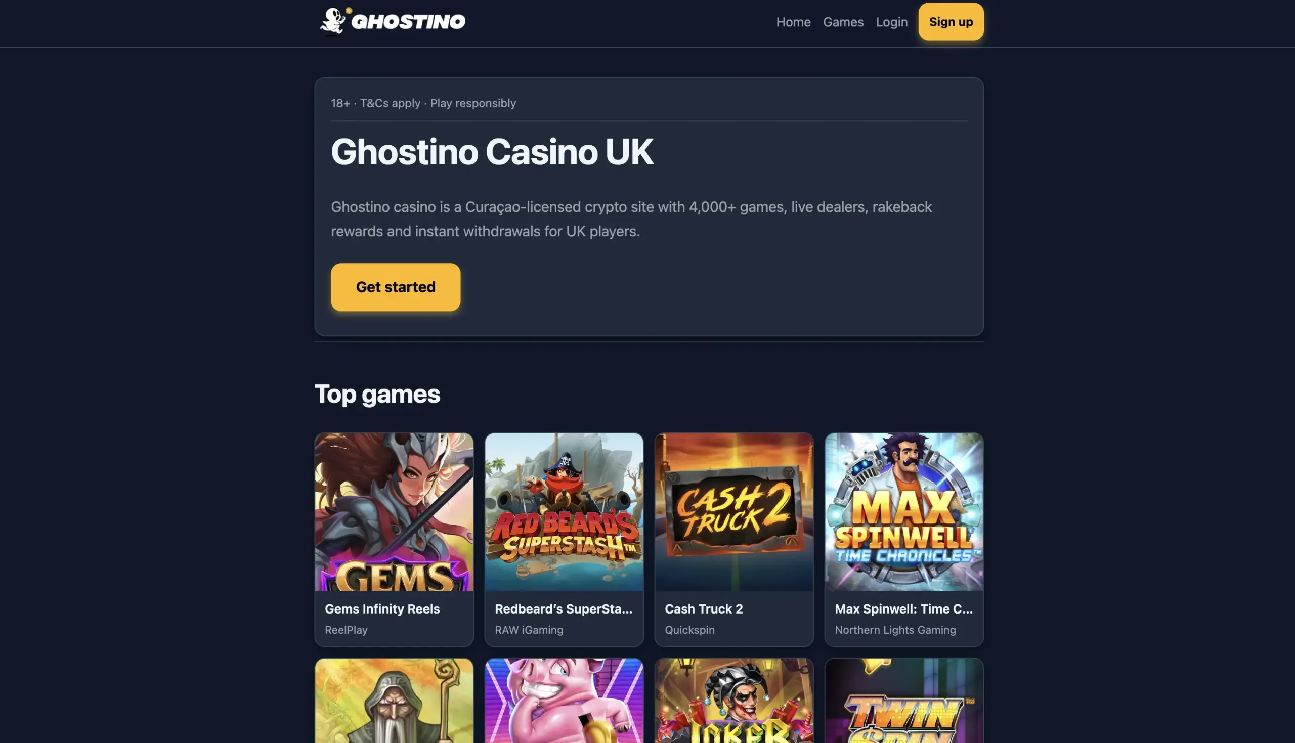 Ghostino Homepage