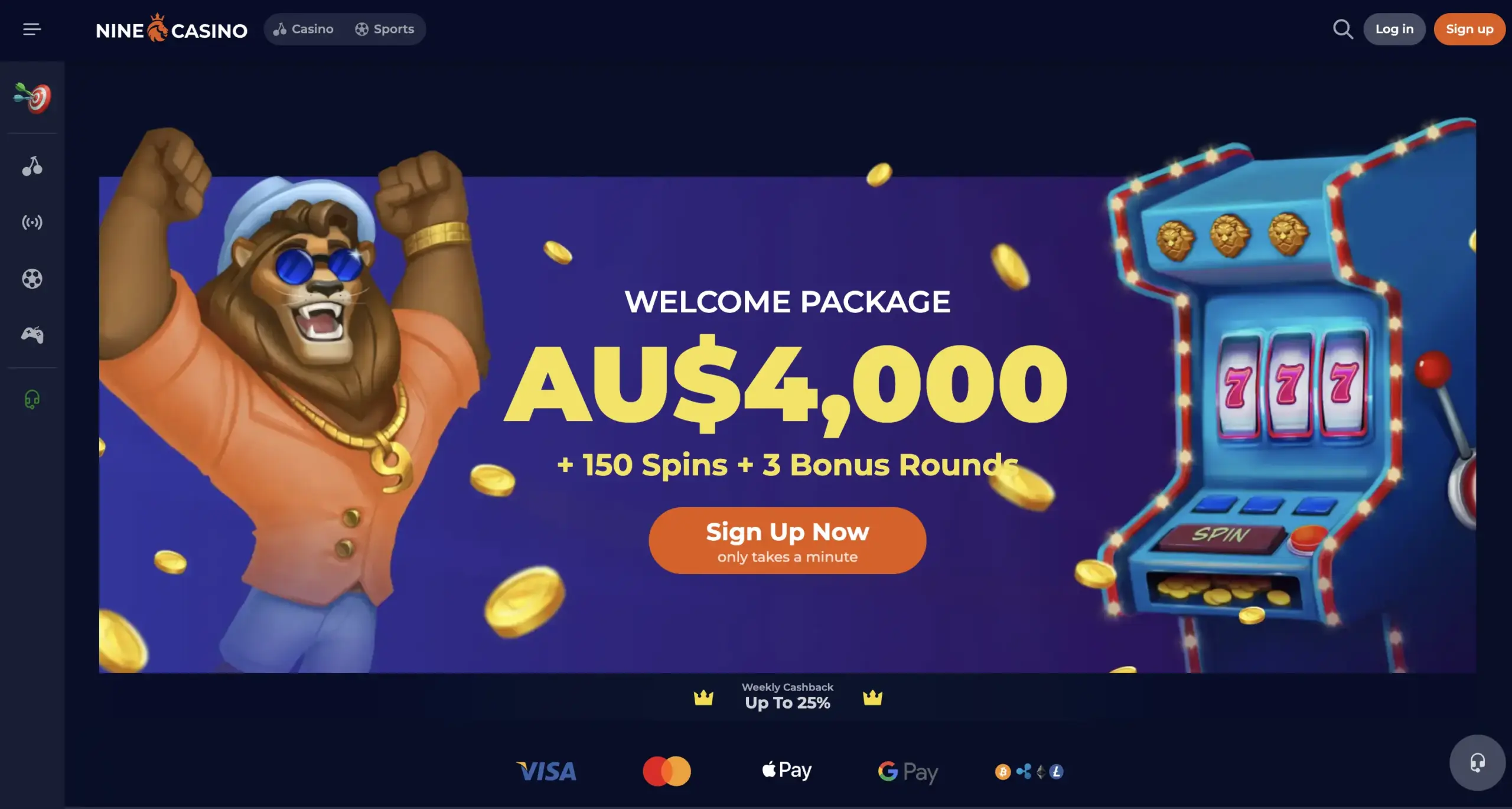 Nine Casino Homepage