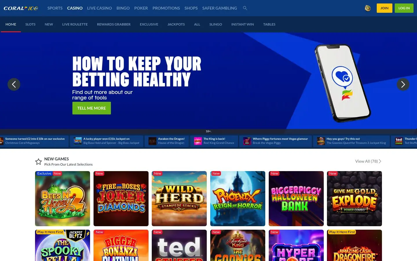 Coral homepage