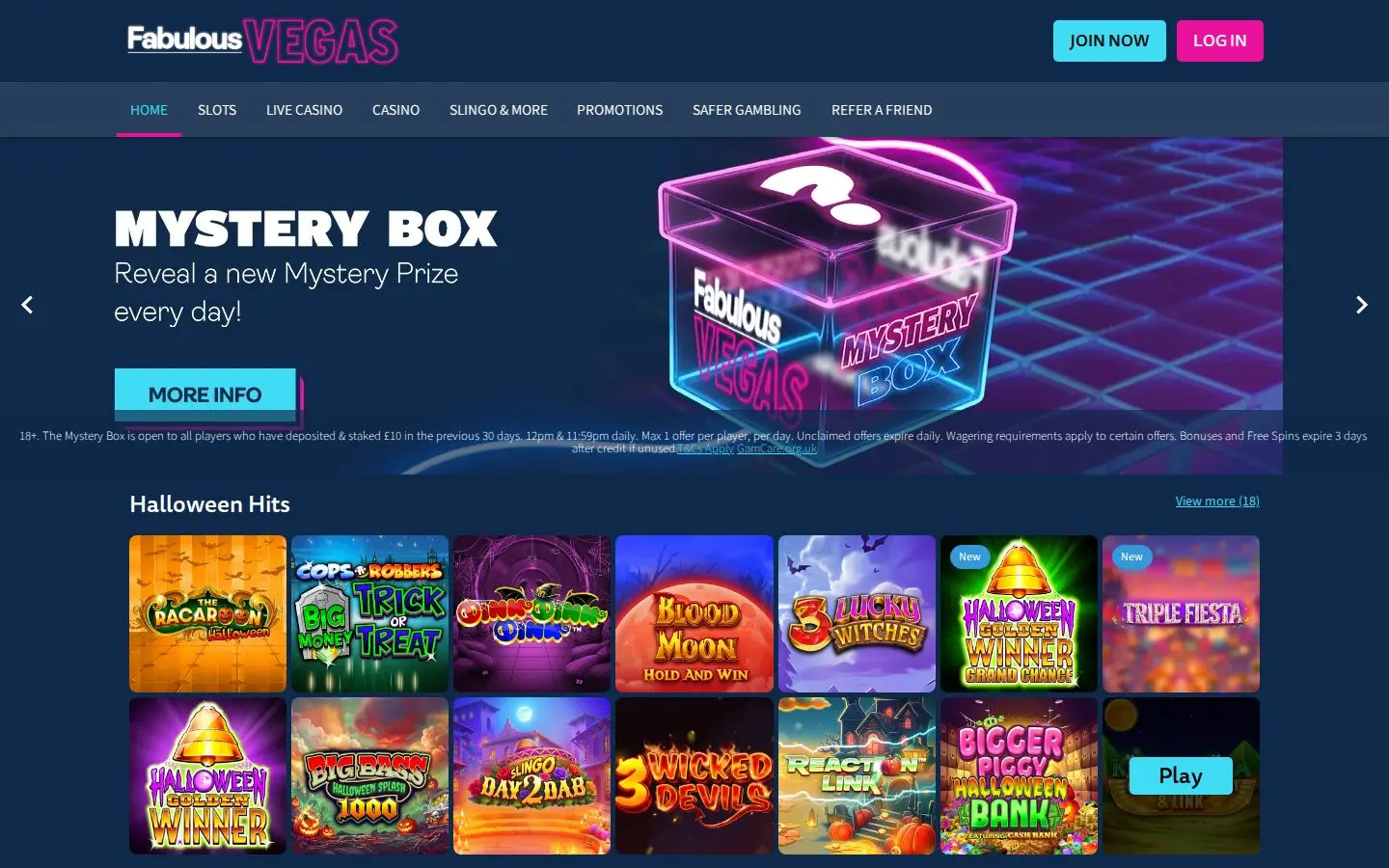 Fabulous Vegas homepage