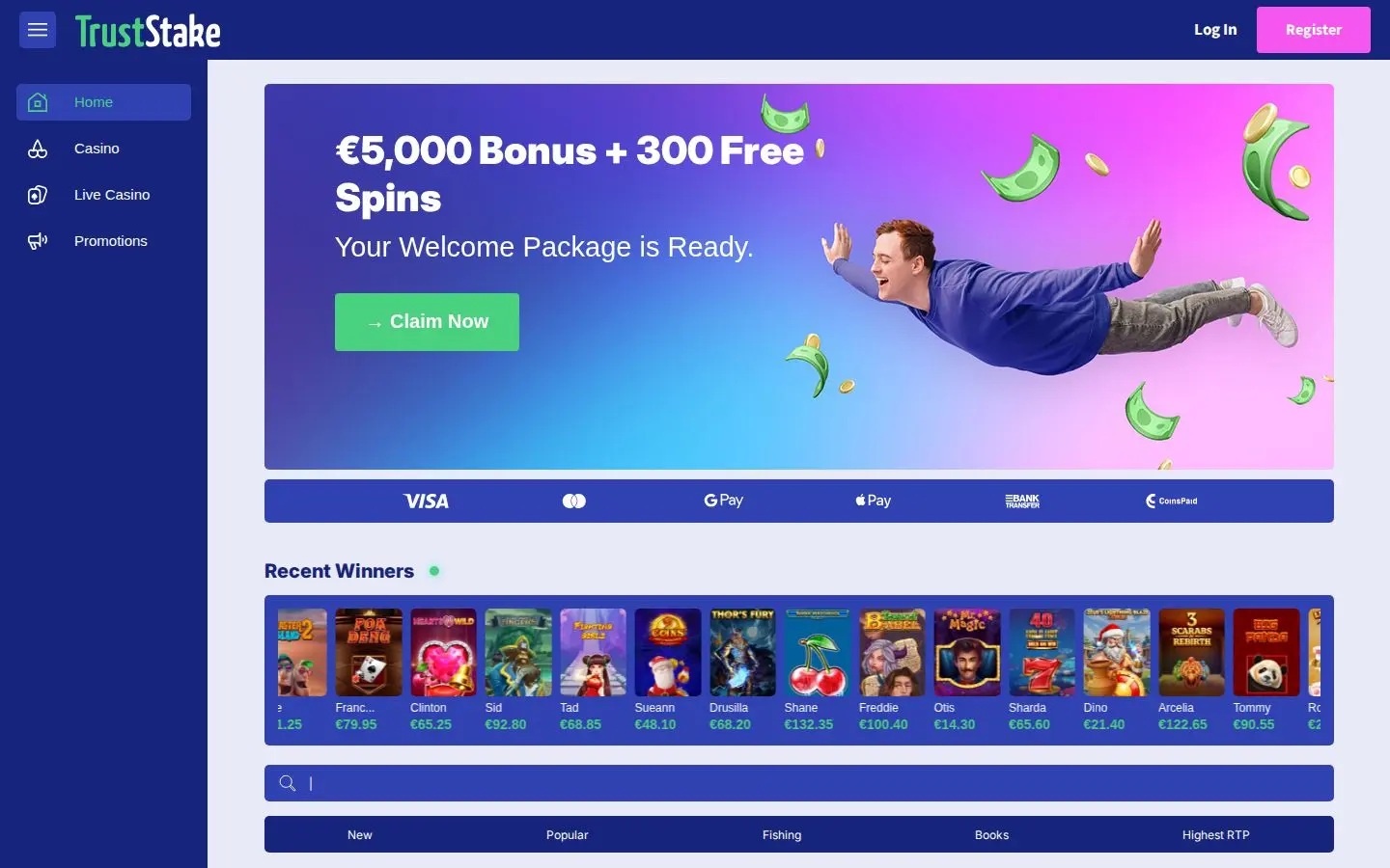 TrustStake homepage